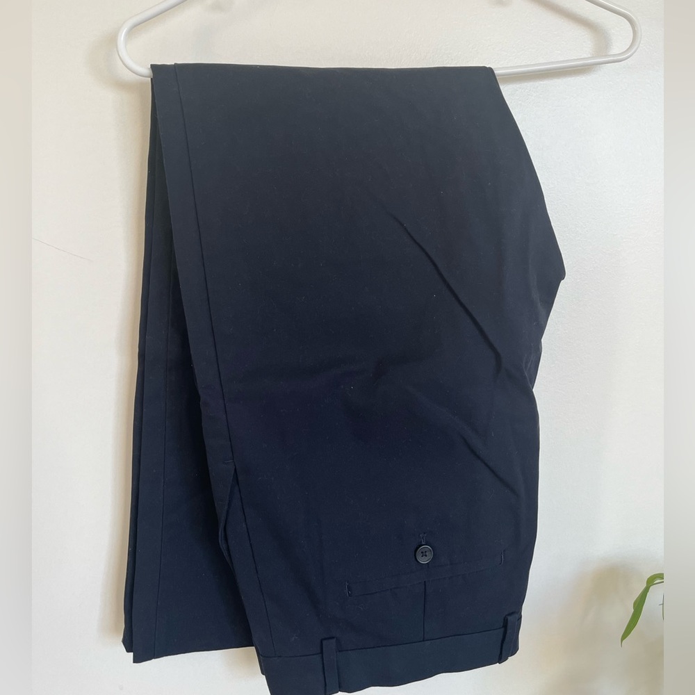 Banana republic non iron tailored slim fit chinos navy blue size 34/30